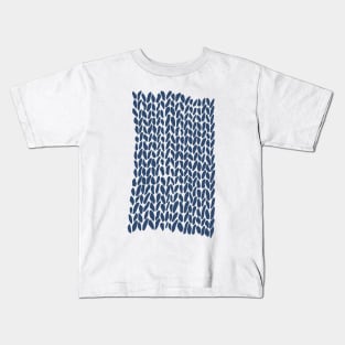 Hand Knit Zoom Navy Kids T-Shirt